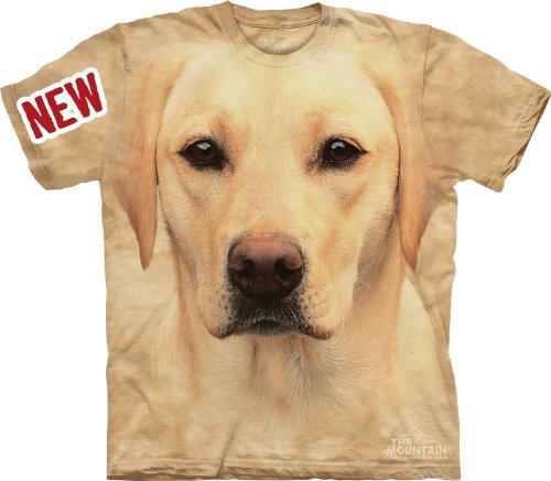 Mountain Yellow Lab Portrait Adult Size T-shirt