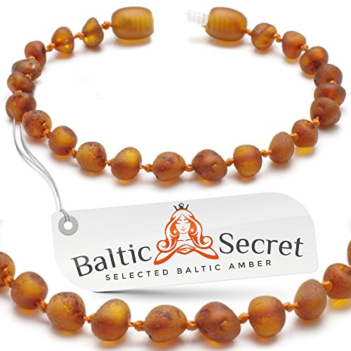 Raw Amber Teething Bracelet or Anklet, Certified Amber Beads, 50% Higher in Value and Effectiveness, Teething Remedies that Reduce Teething Pain & Drooling Naturally /DCGN.U-BRQ/14.5/5.7IN