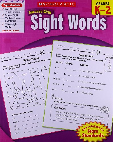 Scholastic Success with Sight Words by Karen Baicker
