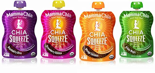 Mamma Chia Squeeze Vitality Snack Variety, 3.5 Ounce (Pack of 12)