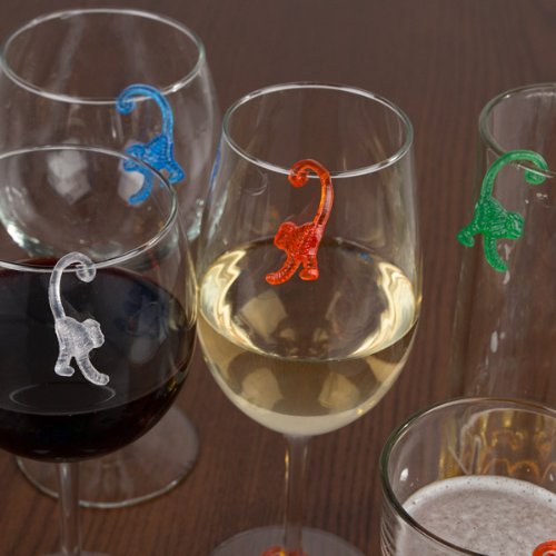 

Plastic Monkey Drink Marker Charms - Pack of 100