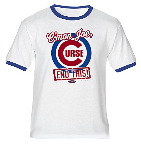 Chicago Cubs Fans. End the Curse White T-Shirt (Sm-5X)