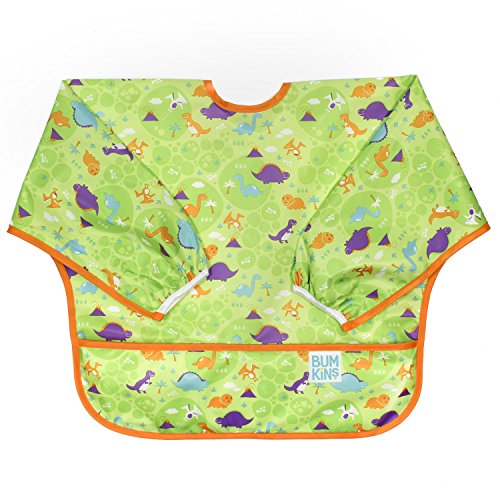 Bumkins Waterproof Sleeved Bib, Dinos (6-24 Months)