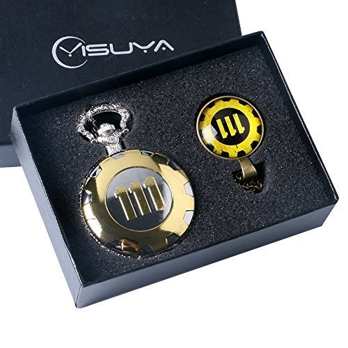 YISUYA® Hot Game Extension Fallout 4 Theme Silver Color Case With Golden Vault 111 Necklace Pocket & Box