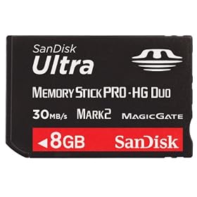 SanDisk Flash 8 GB Memory Stick PRO Duo Flash Memory Card SDMSPDH-008G, Black