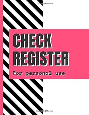 Check Register for Personal Checkbook: Checks and Debit Card Register Record Expenses in a Large Print Magazine Sized Booklet (Personal Transaction checkbooks)