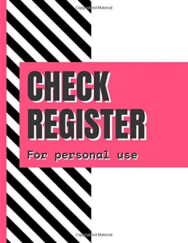Check Register for Personal Checkbook: Checks and Debit Card Register Record Expenses in a Large Print Magazine Sized Booklet (Personal Transaction checkbooks) by Mazing Publishing