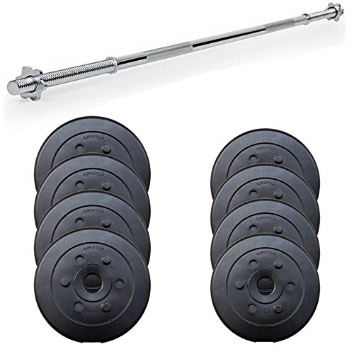 Langhantelset mit 60 kg Hantelscheiben Zement - ajengdyarnurfati