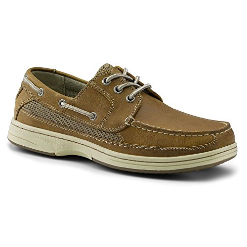 Dockers SureGrip Mens Pier Tan Boat Shoe Slip Resistant Work Shoes