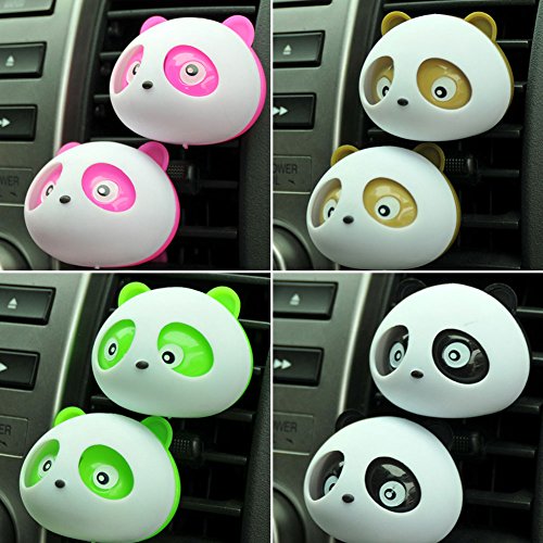 Sedeta® 2Pcs Decor Air Freshener Blink Lovely Mini Panda Perfume Fragrance Fragrant Flavour Diffuser For Auto Car Dashboard Vehicle Colorful 4 Color New