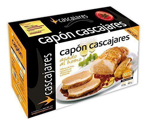 CASCAJARES - Capón relleno de Foie, Orejones de Albaricoque y Piñones. Capón relleno de 2,5 kilos y un litro de...