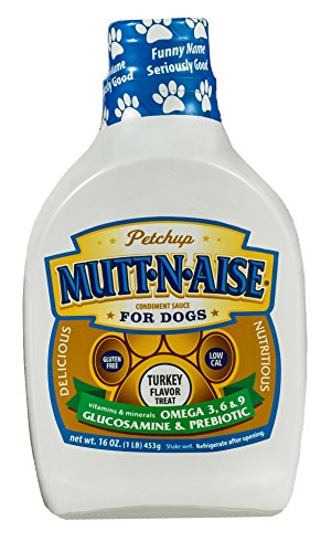 Petchup MUTT-N-AISE Condiment Sauce for Dogs, Turkey Flavor, 16 Oz