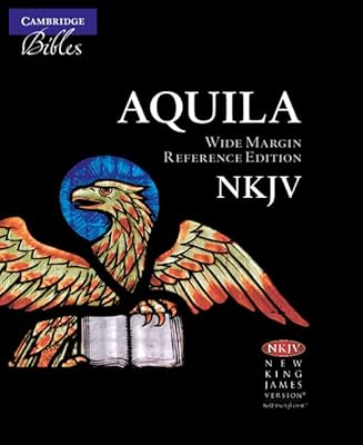 NKJV Aquila Wide Margin Reference Bible, Black Goatskin Leather Edge-lined, Red-letter Text, NK746:XRME