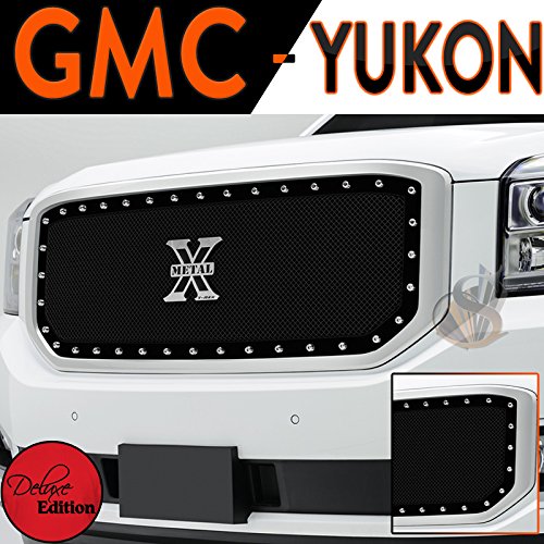 

2015 GMC Yukon Black Mesh Grill Full Replacement Stainless Steel Grill