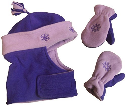 N'Ice Caps Girls Wrap Around Micro Fleece Embroidered Set