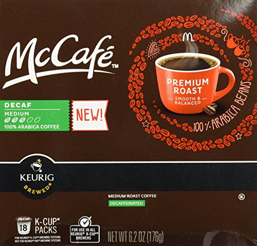 McCafé Decaf Premium Roast Medium K-cup Packs, 6.2 Oz - 18 Count