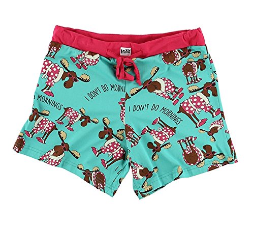 LazyOne Junior Womens Don't Do Mornings Moose PJ Boxers