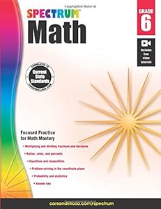 Spectrum Math Workbook, Grade 6