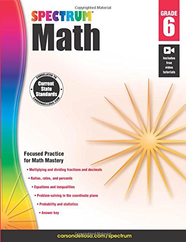 Spectrum Math Workbook, Grade 6 by Spectrum 
			
			
		
		
		
       	 
       		
       			(Compiler)