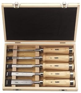 Jeu De 5 Ciseaux à Bois - Manche En Bois - Marque Cogex - Pour Sculpture Et Menuiserie