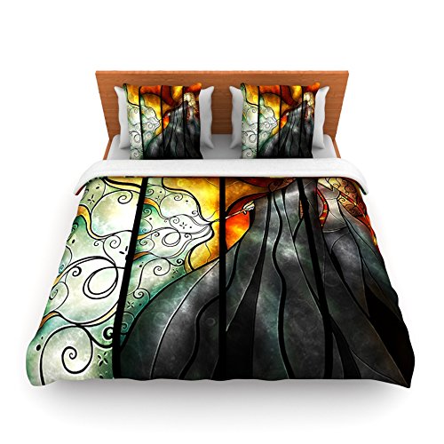 

Kess InHouse Mandie Manzano "Expecto Patronum" Harry Potter Queen Fleece Duvet Cover, 88 by 88-Inch