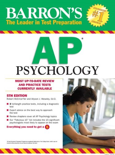 Barron's AP Psychology, 5th Edition by Robert McEntarffer