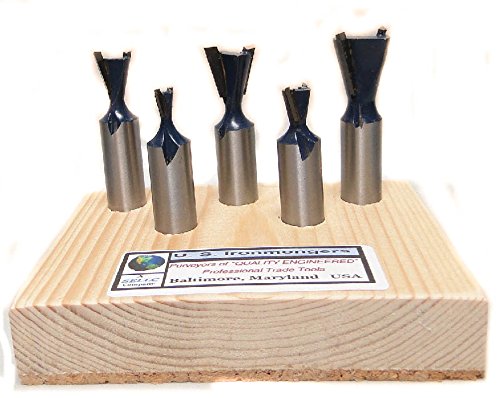 Usi Router Usi 1201 Set Of 5 Carbide Dovetail Router Bits With 1 | Desertcart ...