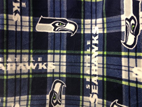 NFL Seattle Seahawks Polyester Fleece Fabric, College Navy - Sold By the Yard