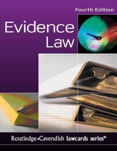Evidence Lawcards 4/e: Fourth edition by Routledge