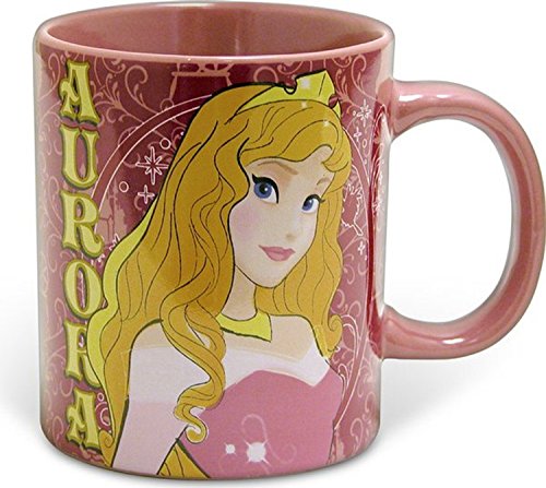

Disney Silver Buffalo Aurora Standing Ceramic Mug, 14 oz., Pink