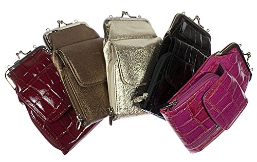 Women's Framed Cigarette Case Wallet, Strap Wallet Cigarette Purse With Snap Closure Twist Clasp and Detachable Strap, Ladies Cigarette Wallet Pack Holder, Original On The Go Wallet Cigarette And Lighter Case, Personal Organizer Classic Coin Purse From QVC.