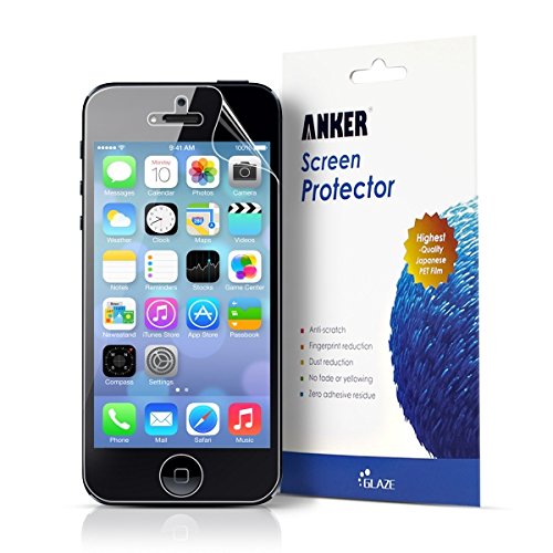 Anker® High Definition (HD) Screen Protector for iPhone 5S /iPhone 5C / iPhone 5 [3-Pack] Xtreme Scratch Defender Ultra Clear High-Response Premium with Lifetime Warranty