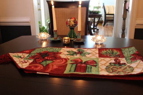 Tache Christmas Decorative Tapestry Holiday Tidings Table Runners