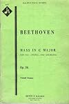 Beethoven: Mass in C Major (For Soli, Chorus, and Orchestra, Op. 86) [Vocal Score]