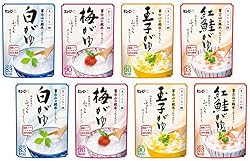 まごころ一膳 富士山の銘水で炊きあげたおかゆ 4種×2袋 (白がゆ、梅がゆ、玉子がゆ、紅鮭がゆ)
