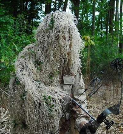 

GhillieSuits Synthetic Ultra-Light Ghillie Bow Hunting Jacket Right Hand Desert 3XL