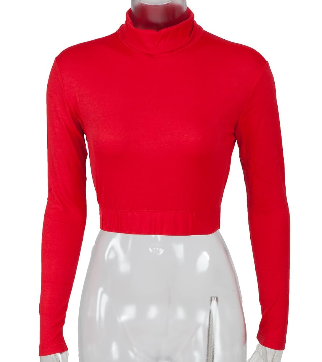 

Turtleneck Midriff Size Large Red