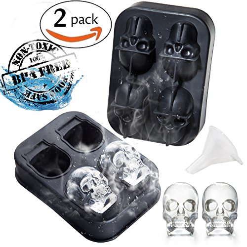 Algopix Similar Product 3 - 3D Skull Ice MoldFood Grade Flexible