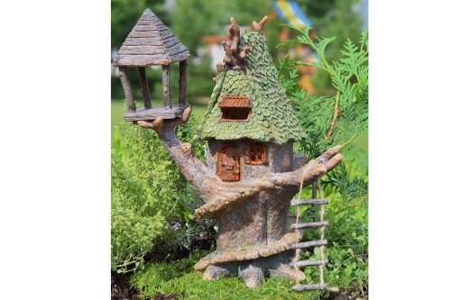 Algopix Similar Product 9 - Miniature Fairy Garden Double Tree House