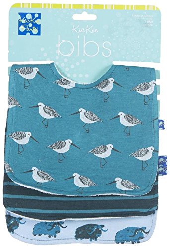 Kickee Pants Bib Set, Pond Musk Ox, Boy Tundra Stripe & Bay Sandpiper
