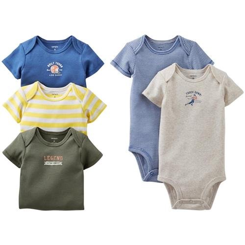 Carter's Baby Boys' 5-Pack S/S Bodysuits