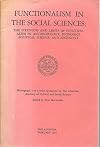 Functionalism in the social sciences : the strength and limits of functionalism in anthropology, economics, political science, and sociology
