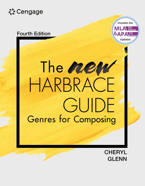The New Harbrace Guide: Genres for Composing (w/ MLA9E Updates) (MindTap Course List) by Cheryl Glenn