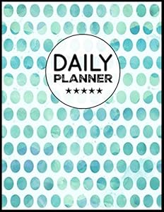 Daily Planner: Large Minimal Day Planner - Organizer Planner For Shopping List, Appointments, To Do List, Exercise, Food, & Goals - Watercolor Dot Print (3)