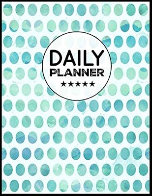 Daily Planner: Large Minimal Day Planner - Organizer Planner For Shopping List, Appointments, To Do List, Exercise, Food, & Goals - Watercolor Dot Print (3)