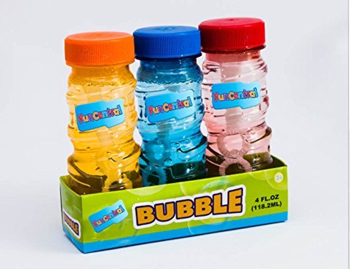 Fun Central AU161 4 Ounce Bubble Bottle - 12 Pack