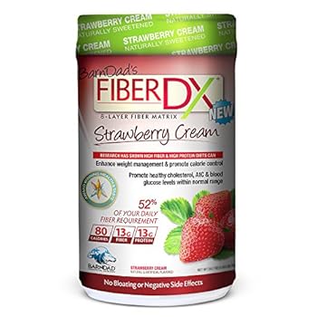 barn dad nutrition fiber-dx cream supplement, natural strawberry