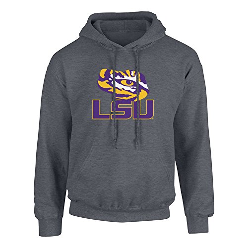 LSU Tigers Hooded Sweatshirt Icon Charcoal