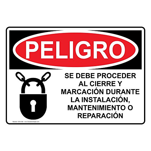 Compliancesigns Plastic Osha Danger Lockout Tagout Setup Maintenance ...