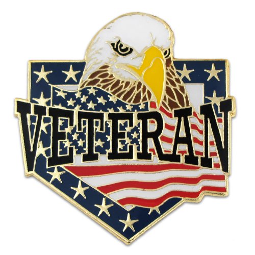 Veteran American Flag Eagle Lapel Pin